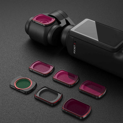Juego de filtros de lente STARTRC 6 en 1 ND8 + ND16 + ND32 + ND64 + ND256 + CPL ajustables para DJI Osmo Pocket 3