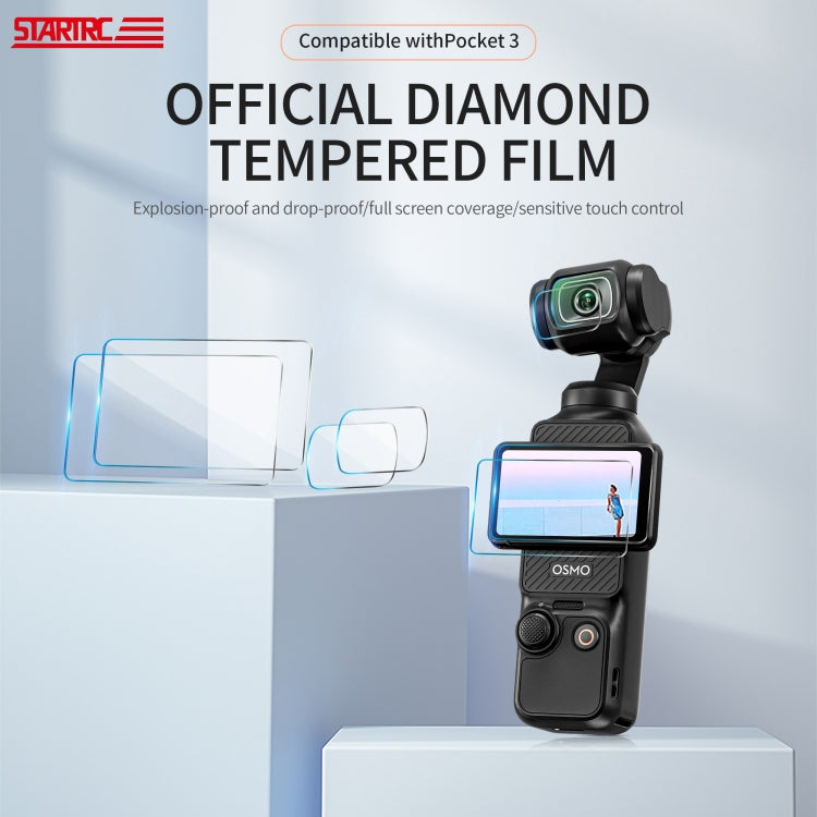 Lente de vidrio STARTRC 2 piezas 2 en 1 Protector de templado + película de pantalla para DJI Osmo Pocket 3 (transparente) —…