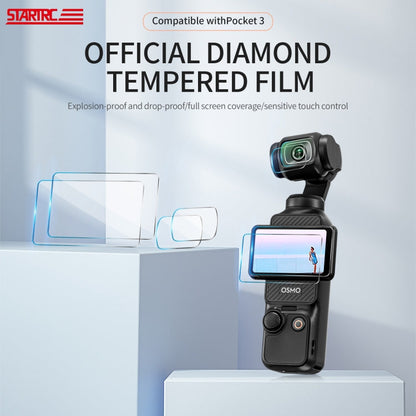 Lente de vidrio STARTRC 2 piezas 2 en 1 Protector de templado + película de pantalla para DJI Osmo Pocket 3 (transparente) —…