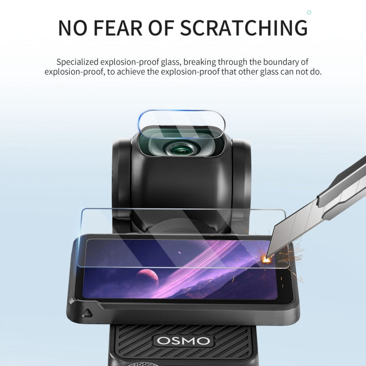 Lente de vidrio STARTRC 2 piezas 2 en 1 Protector de templado + película de pantalla para DJI Osmo Pocket 3 (transparente) —…