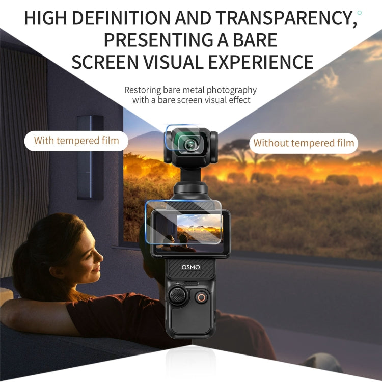 Lente de vidrio STARTRC 2 piezas 2 en 1 Protector de templado + película de pantalla para DJI Osmo Pocket 3 (transparente) —…