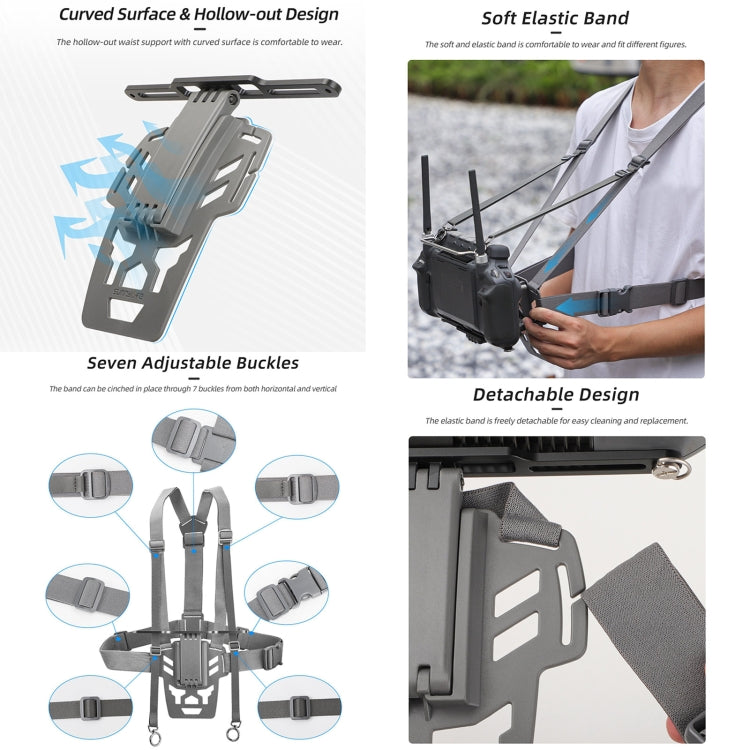 Soporte de cintura para control remoto RC Plus Sunnylife, correa para el pecho (gris) — imagen 5