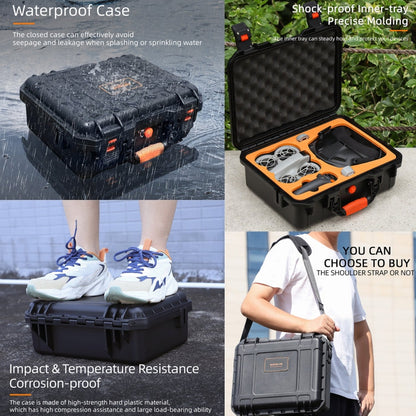 Estuche de seguridad, de gran capacidad, resistente al agua y a los golpes, rígido, para viajes para DJI Neo (negro) — image…
