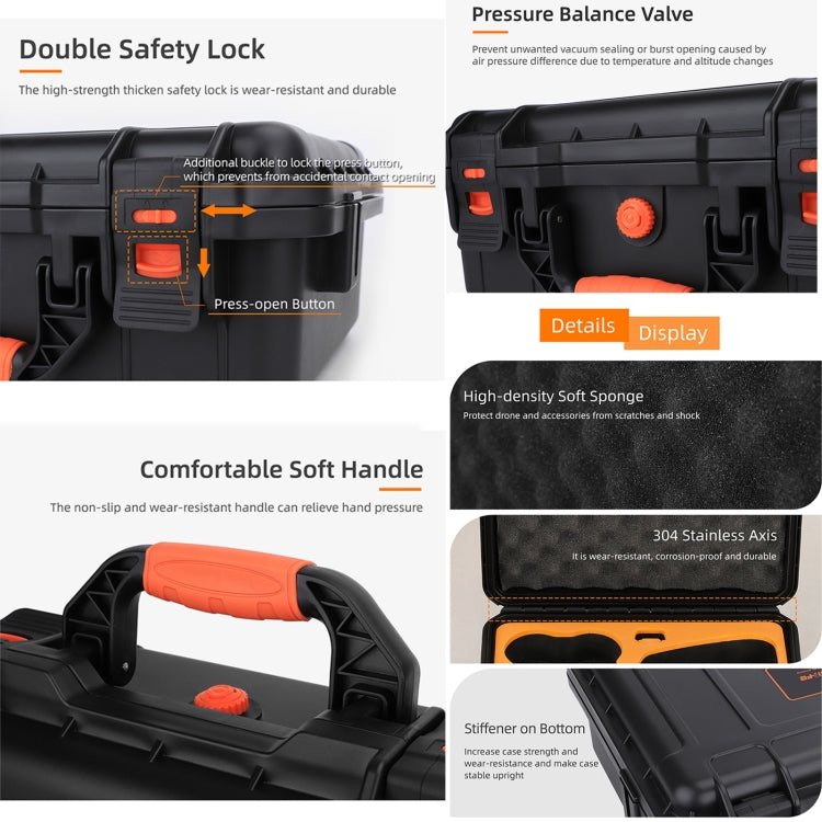 Estuche de seguridad, de gran capacidad, resistente al agua y a los golpes, rígido, para viajes para DJI Neo (negro) — image…