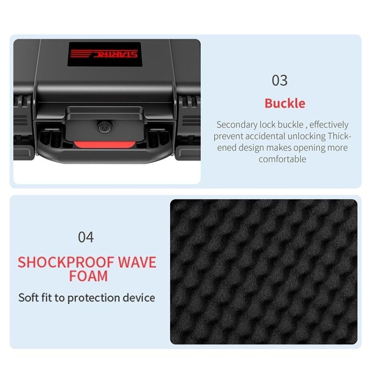 Estuche STARTRC Caja de almacenamiento de con kit completo de PP impermeable para DJI Osmo Pocket 3 (negro) — imagen 15