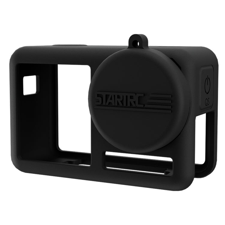 Funda de silicona 3 STARTRC a prueba de golpes con tapa de lente y correa para DJI Osmo Action 4 (negro) — imagen 2