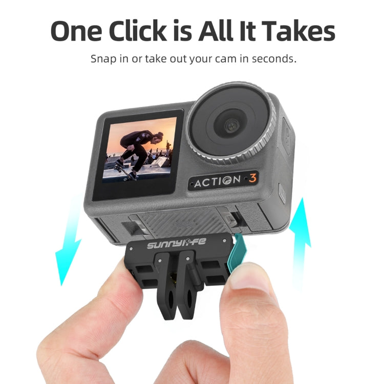 Soporte adaptador magnético Sunnylife AD691 para DJI Osmo Action 4 / Osmo Action 3 (negro) para DJI DJI Osmo Action 4, DJI O…