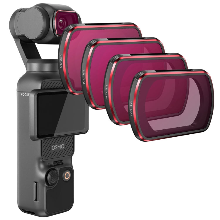 Juego de filtros STARTRC 4 en 1 ND16 + ND32 + ND64 + ND256 para lentes para DJI Osmo Pocket 3