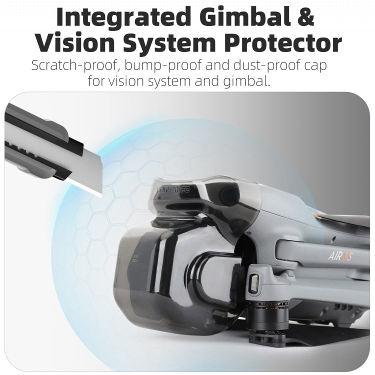 Tapa de lente transparente con estabilizador integrado, protector del sistema de visión para DJI Air 3S (gris) — imagen 5
