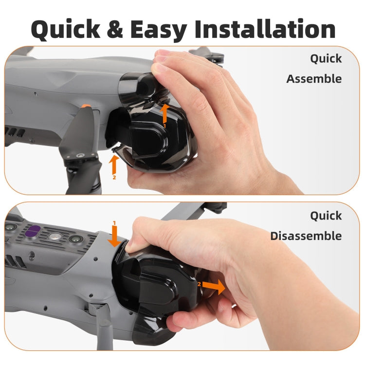 Tapa de lente transparente con estabilizador integrado, protector del sistema de visión para DJI Air 3S (gris) — imagen 8