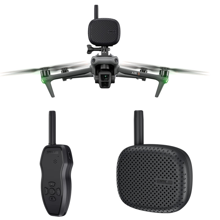 STARTRC Dron Megáfono Altavoz portátil inalámbrico Control de 3KM (Negro)