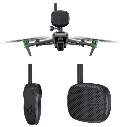 STARTRC Dron Megáfono Altavoz portátil inalámbrico Control de 3KM (Negro)