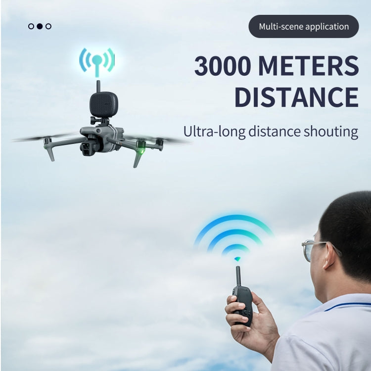 STARTRC Dron Megáfono Altavoz portátil inalámbrico Control de 3KM (Negro) — imagen 3