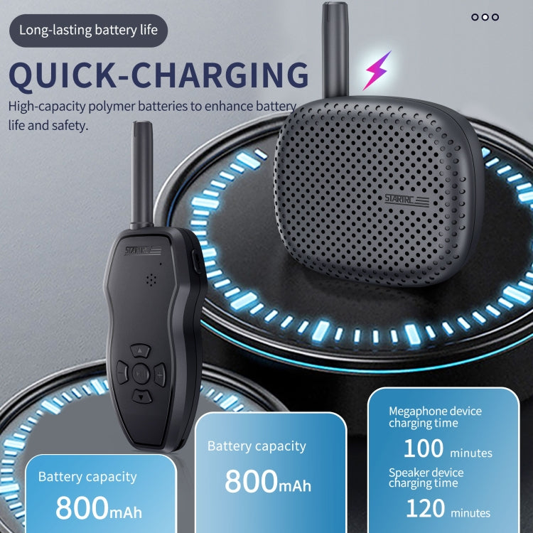 STARTRC Dron Megáfono Altavoz portátil inalámbrico Control de 3KM (Negro) — imagen 5