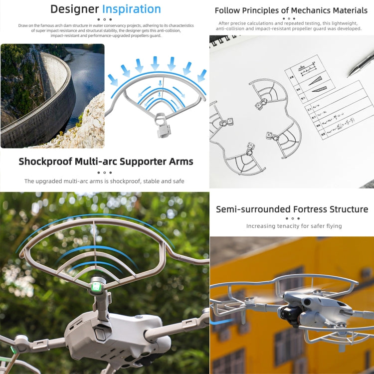 Hélice Sunnylife N4P-KC712 Dron Protector Anillo anticolisión para DJI Mini 4 Pro (Gris) — imagen 3