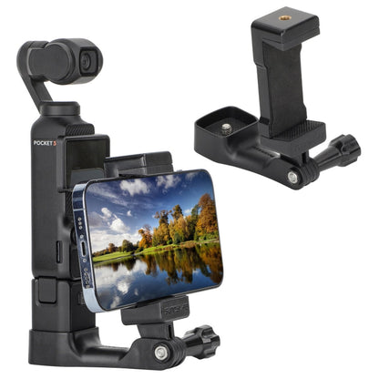 Soporte Sunnylife frontal para teléfono Soportes de expansión para trípode de mano para DJI Osmo Pocket 3 (negro)