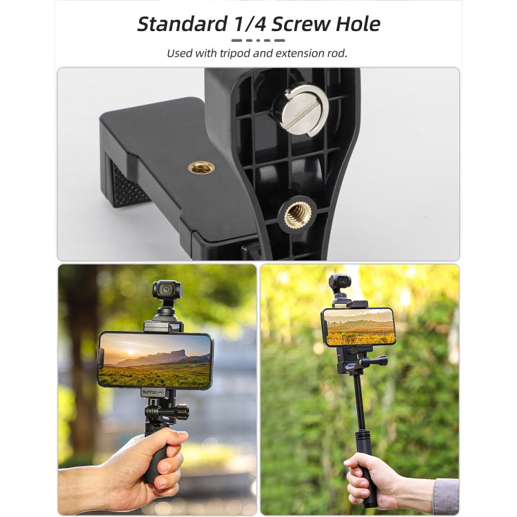Soporte Sunnylife frontal para teléfono Soportes de expansión para trípode de mano para DJI Osmo Pocket 3 (negro) — imagen 6