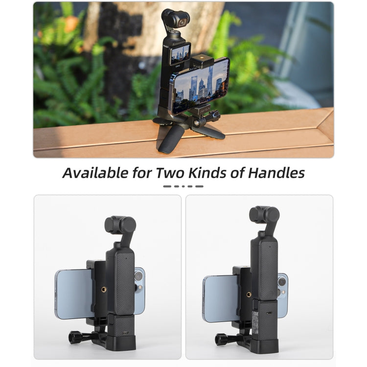 Soporte Sunnylife frontal para teléfono Soportes de expansión para trípode de mano para DJI Osmo Pocket 3 (negro) — imagen 7