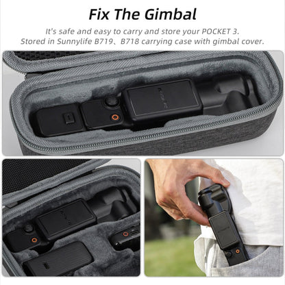 Cubierta de cardán Sunnylife Protector de cámara con integrado para DJI Osmo Pocket 3 (negro) — imagen 5