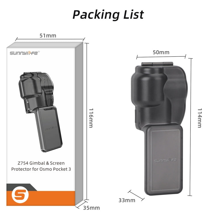 Cubierta de cardán Sunnylife Protector de cámara con integrado para DJI Osmo Pocket 3 (negro) — imagen 9