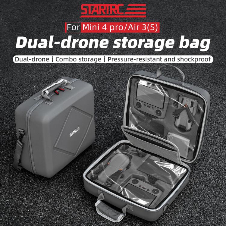 Bolso de hombro de PU para DJI Mini 4 Pro / Air 3S (gris) para DJI DJI Mini 4 Pro, DJI Air 3S — imagen 5