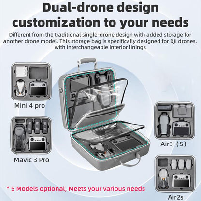 Bolso de hombro de PU para DJI Mini 4 Pro / Air 3S (gris) para DJI DJI Mini 4 Pro, DJI Air 3S — imagen 6