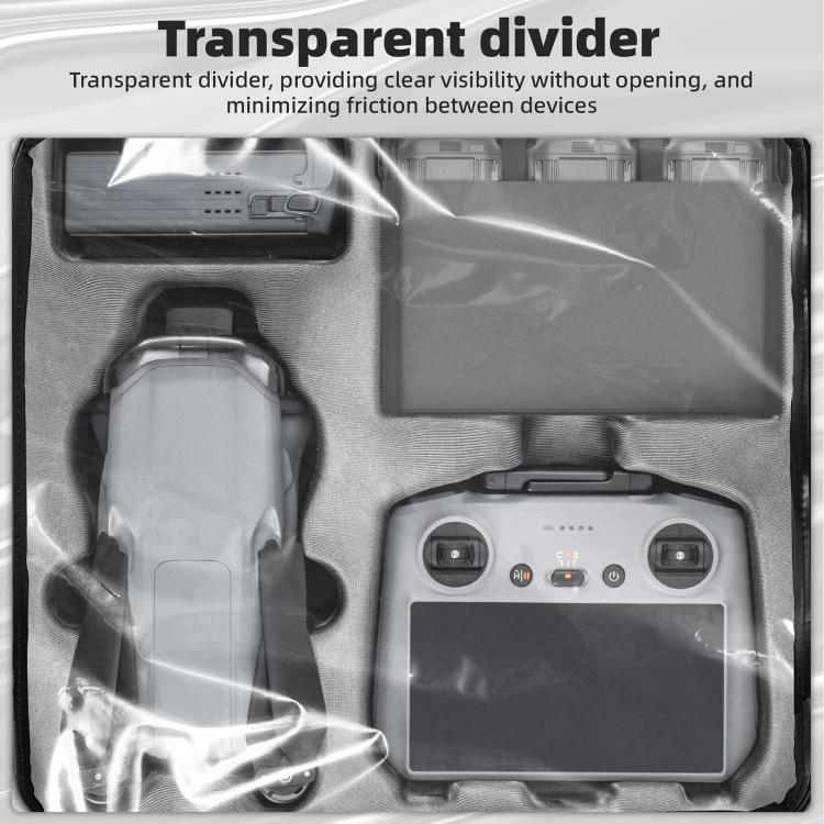 Bolso de hombro de PU para DJI Mini 4 Pro / Air 3S (gris) para DJI DJI Mini 4 Pro, DJI Air 3S — imagen 7