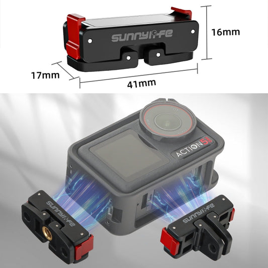 Trípode Adaptador de para cámara de acción con soporte de liberación rápida magnético plegable Sunnylife para DJI Osmo Actio…