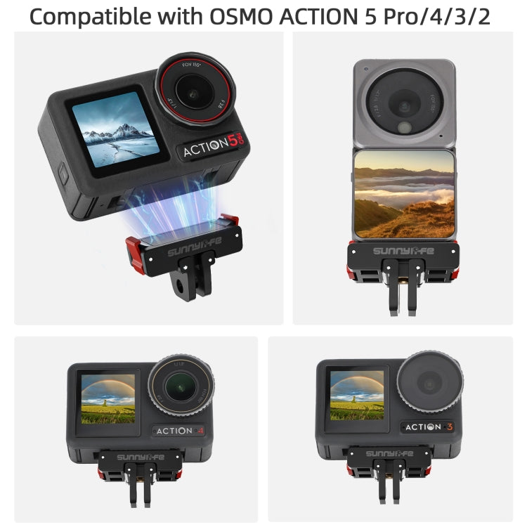 Trípode Adaptador de para cámara de acción con soporte de liberación rápida magnético plegable Sunnylife para DJI Osmo Actio…