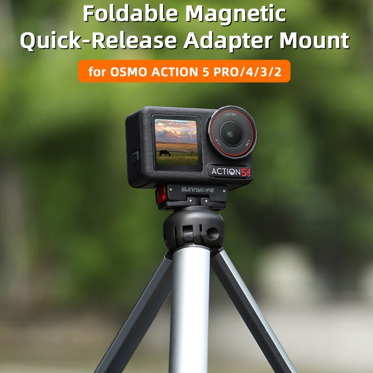 Trípode Adaptador de para cámara de acción con soporte de liberación rápida magnético plegable Sunnylife para DJI Osmo Actio…