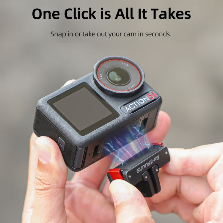 Trípode Adaptador de para cámara de acción con soporte de liberación rápida magnético plegable Sunnylife para DJI Osmo Actio…