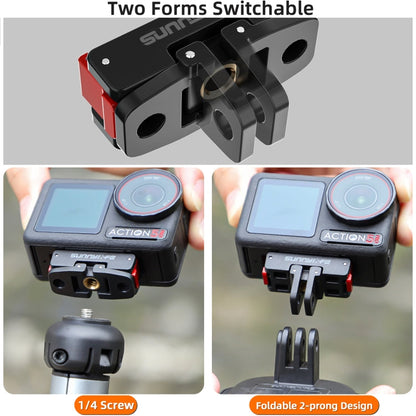 Trípode Adaptador de para cámara de acción con soporte de liberación rápida magnético plegable Sunnylife para DJI Osmo Actio…