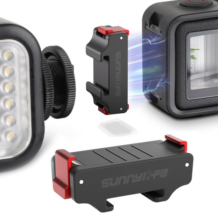 Micrófono Adaptador de zapata fría de liberación rápida magnética para cámara de acción, luz de relleno, y adaptador Sunnyli…