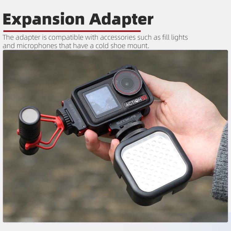 Micrófono Adaptador de zapata fría de liberación rápida magnética para cámara de acción, luz de relleno, y adaptador Sunnyli…
