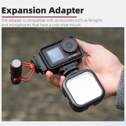 Micrófono Adaptador de zapata fría de liberación rápida magnética para cámara de acción, luz de relleno, y adaptador Sunnyli…