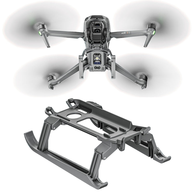 Bastidor de entrenamiento para tren de aterrizaje elevado, anticaídas y antisuciedad, plegable para DJI Air 3S (gris)
