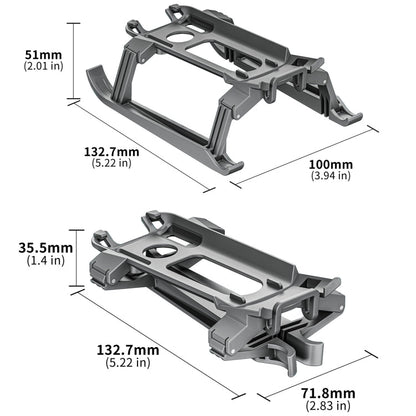Bastidor de entrenamiento para tren de aterrizaje elevado, anticaídas y antisuciedad, plegable para DJI Air 3S (gris) — imag…