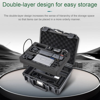 Estuche de almacenamiento tipo estuche de doble capa EVA ABS resistente al agua con cerradura de combinación TSA STARTRC par…