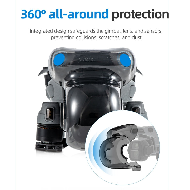 Cubierta protectora de lente, cubierta de cardán para DJI Air 3S (negra transparente) — imagen 6