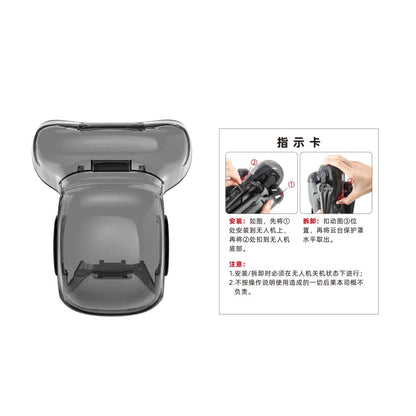 Cubierta protectora de lente, cubierta de cardán para DJI Air 3S (negra transparente) — imagen 10