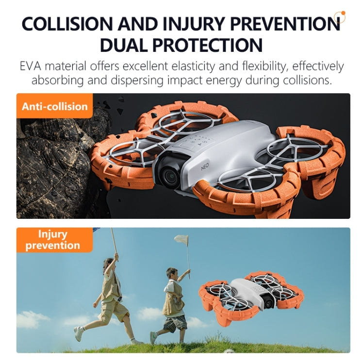 Hélice Parachoques protector de flotante antihundimiento ligero para DJI Neo (naranja) — imagen 4