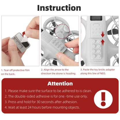 Adaptador de bloques de construcción, divertidos ladrillos de construcción, accesorios de expansión de juguete para DJI Neo……