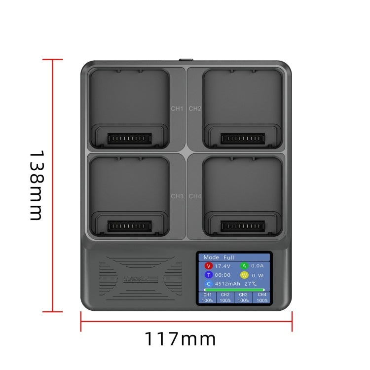 Batería de mayordomo de carga 3 Classic STARTRC Cargador de 4 en 1 con pantalla para DJI Mavic 3 Pro / Mavic 3 Classic (gris…
