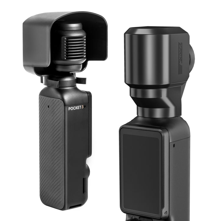 Lente STARTRC 2 en 1 Gimbal Cámara Cubierta Parasol para DJI Osmo Pocket 3 (Negro)