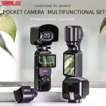 Lente STARTRC 2 en 1 Gimbal Cámara Cubierta Parasol para DJI Osmo Pocket 3 (Negro) — imagen 2