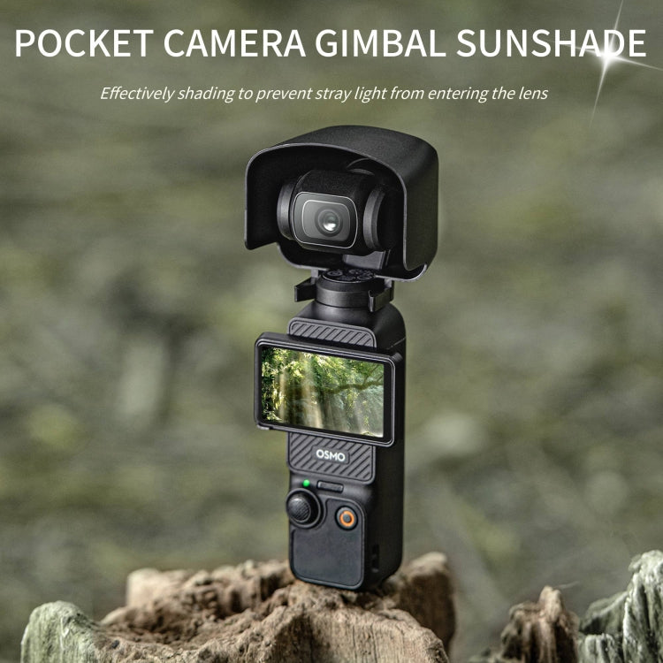 Lente STARTRC 2 en 1 Gimbal Cámara Cubierta Parasol para DJI Osmo Pocket 3 (Negro) — imagen 3