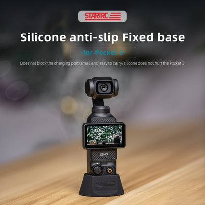 Soporte de base de escritorio STARTRC de silicona para DJI Osmo Pocket 3 (negro) — imagen 3