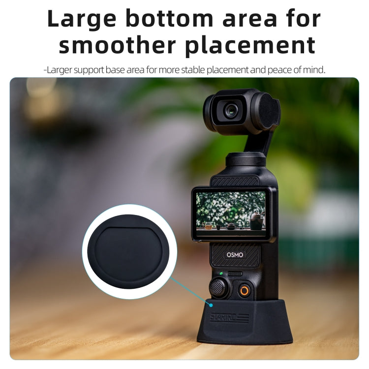 Soporte de base de escritorio STARTRC de silicona para DJI Osmo Pocket 3 (negro) — imagen 4