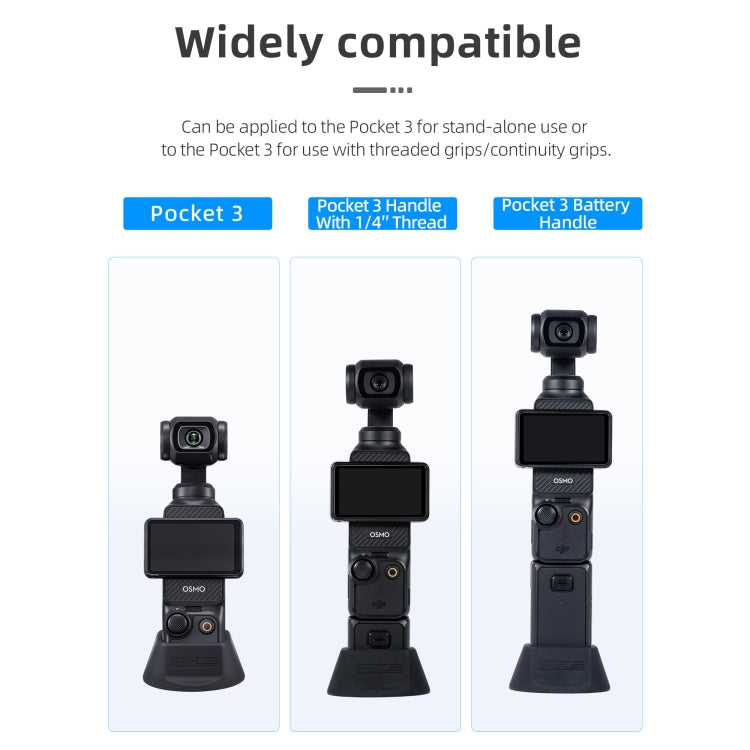 Soporte de base de escritorio STARTRC de silicona para DJI Osmo Pocket 3 (negro) — imagen 7
