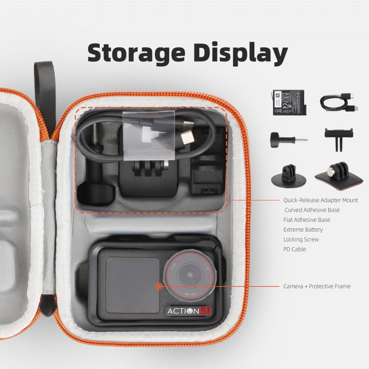 Estuche de transporte portátil Mini bolso estándar combinado para DJI Osmo Action 5 (negro) — imagen 3